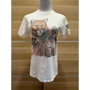 Vintage 1997 Hazelwood Mountain Lion Graphic T-Shirt Unisex M Multicolor